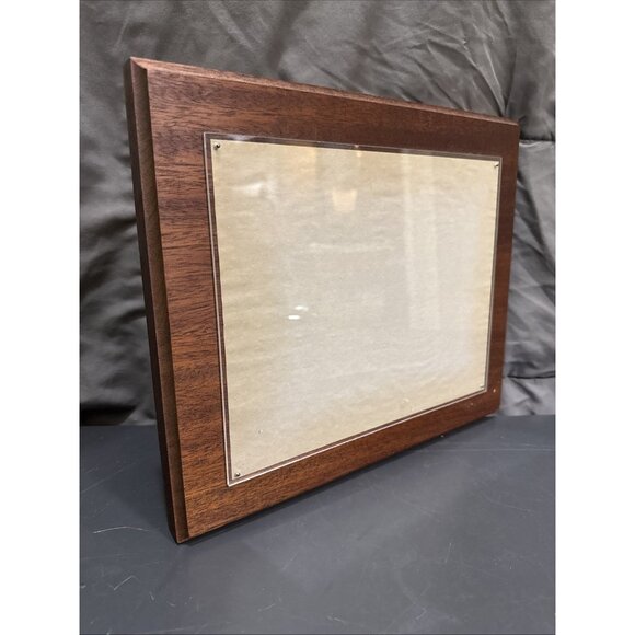 Vintage Solid Mahogany Wood Wall Plaque J. Hartley Company Inc. 10.5x12.5” - Picture 1 of 12